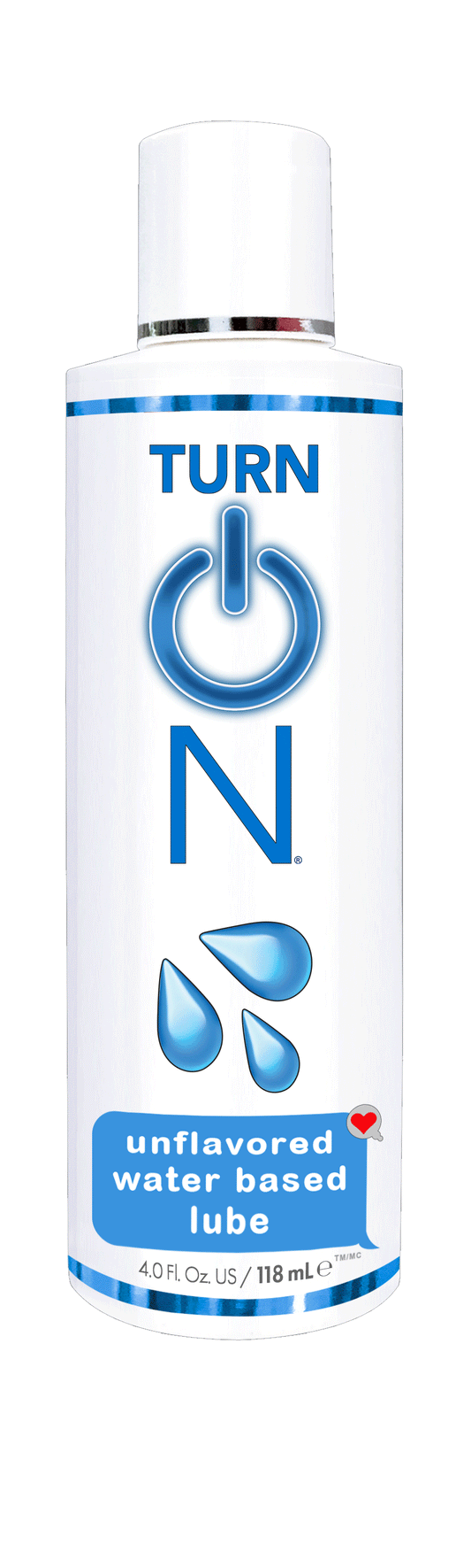 Turn on Unflavored Water Based Lube - 4 Fl. Oz. - My Sex Toy Hub