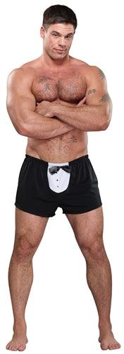 Tuxedo Boxer - One Size - Black - My Sex Toy Hub