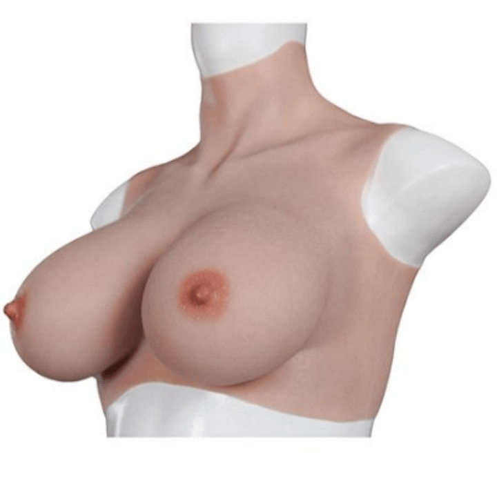 Ultra-Realistic E-Cup Breast Form - Large Ivory - My Sex Toy Hub