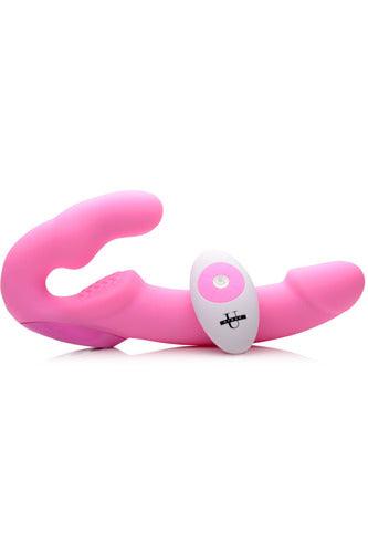 Urge Silicone Strapless Strap on With Remote - Pink - My Sex Toy Hub