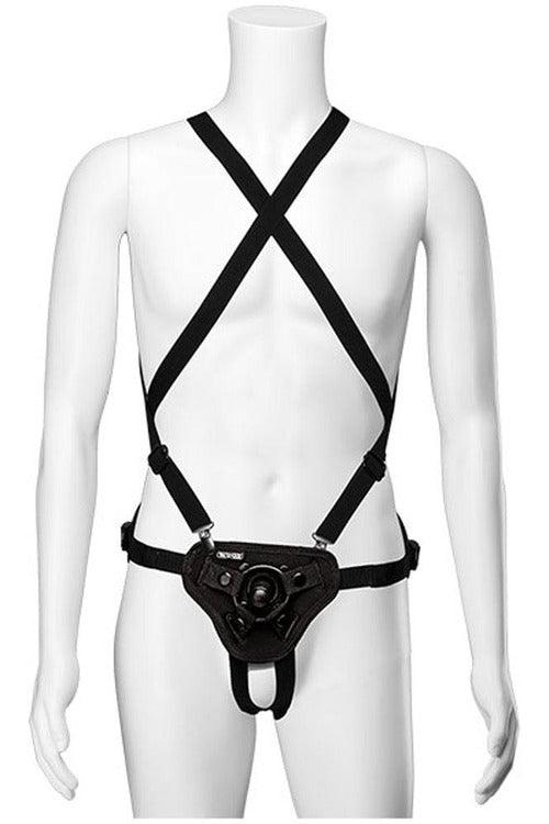 Vac-U-Lock - Suspender Harness With Plug - Black - My Sex Toy Hub