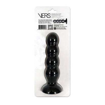 Vers Liquid Silicone Suction Plug - Black - My Sex Toy Hub