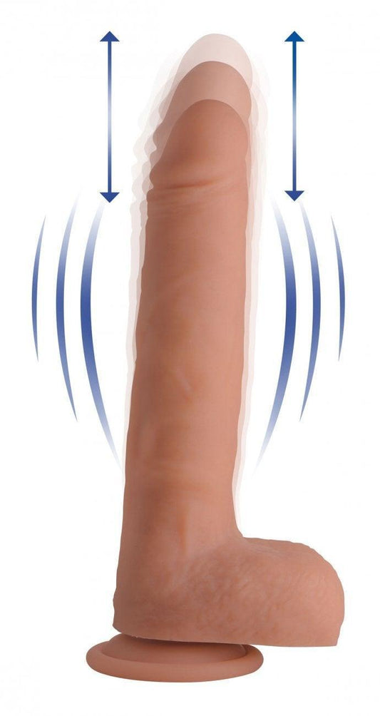 Vibrating & Thrusting Remote Control Silicone Dildo - 9 Inch - My Sex Toy Hub