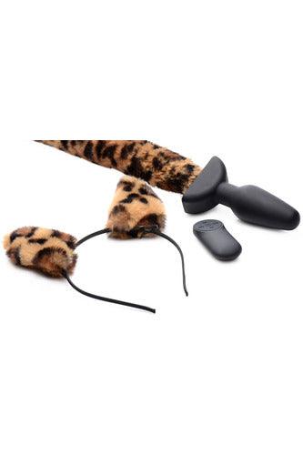 Waggerz Moving and Vibrating Leopord Tail and Ears - My Sex Toy Hub