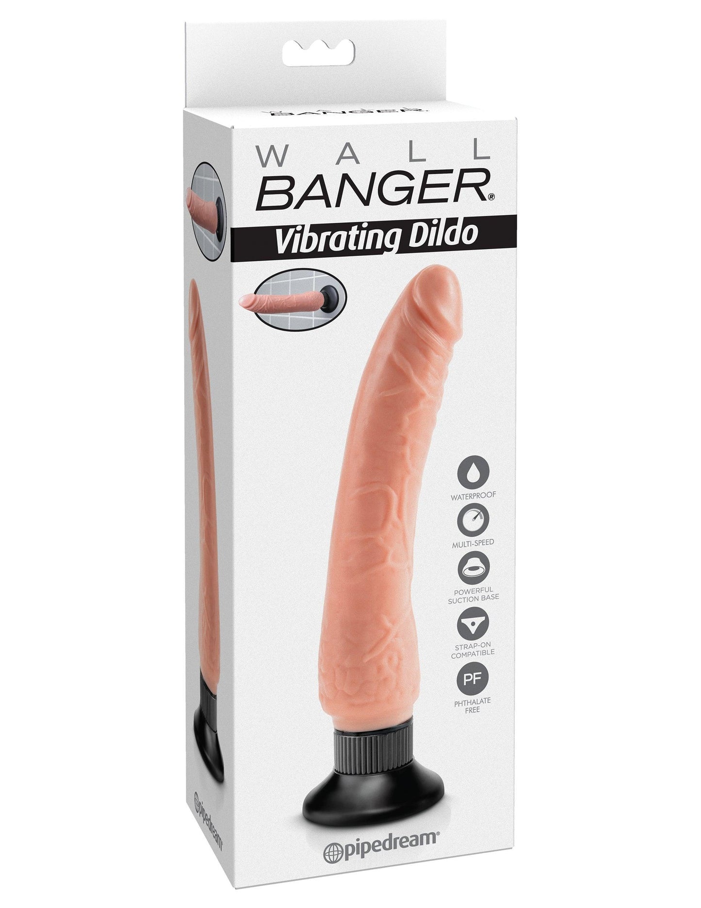 Wall Banger - Vibrating Dildo - Beige - My Sex Toy Hub