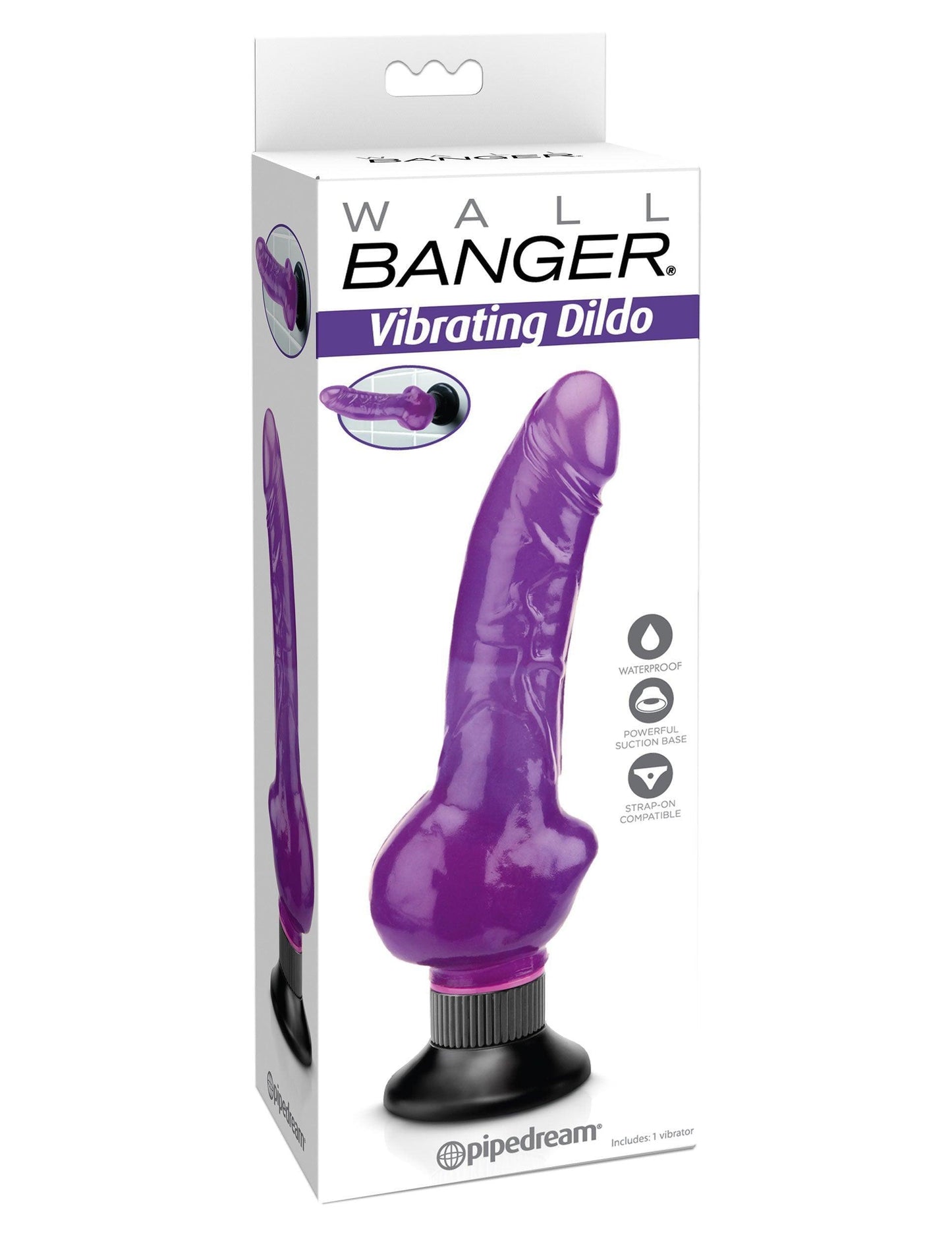 Wall Banger - Vibrating Dildo - Purple - My Sex Toy Hub