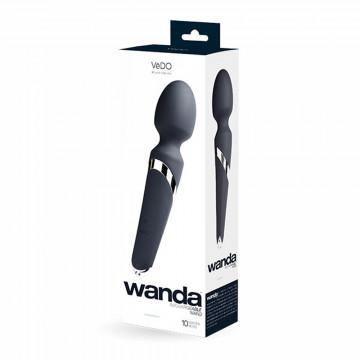 Wanda Rechargeable Wand - Just Black - My Sex Toy Hub