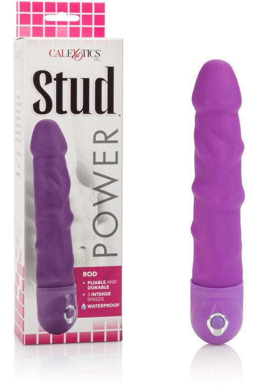 Waterproof Power Stud Rod Dong - Purple - My Sex Toy Hub