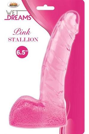Wet Dreams Stallion Dildo With Balls - Pink - My Sex Toy Hub