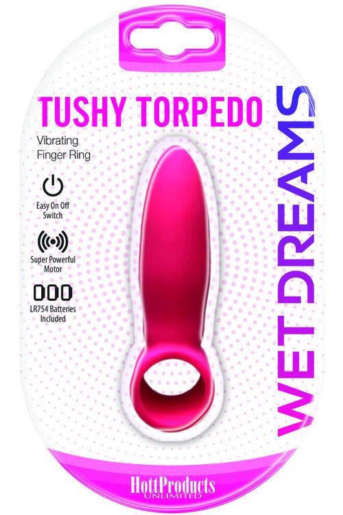 Wet Dreams Tushy Torpedo Finger Ring With Turbo Motor - Pink - My Sex Toy Hub