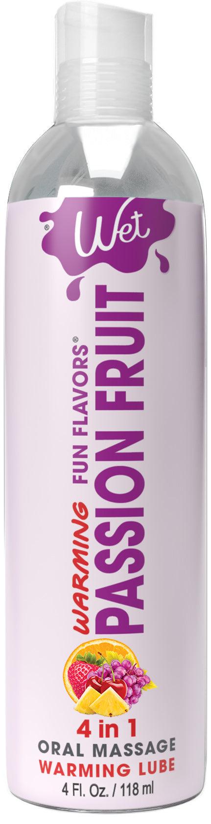 Wet Warming Fun Flavors - Passion Fruit - 4 in 1 Lubricant 4 Oz - My Sex Toy Hub