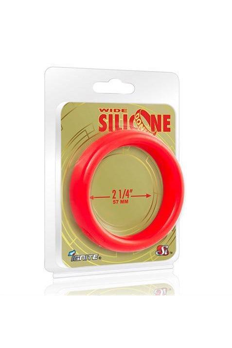 Wide Silicone Donut - Red - 2.25-Inch Diameter - My Sex Toy Hub