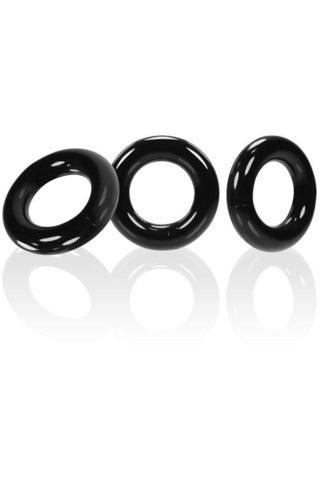 Willy Rings 3-Pack Cockrings - Black - My Sex Toy Hub
