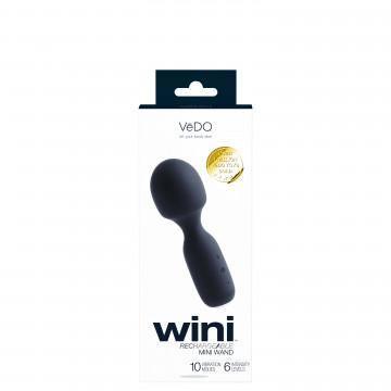 Wini Rechargeable Mini Wand - Black - My Sex Toy Hub