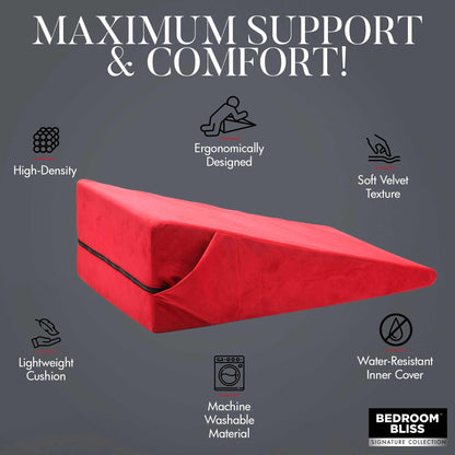 Xl-Love Cushion Large Wedge Pillow - Red - My Sex Toy Hub