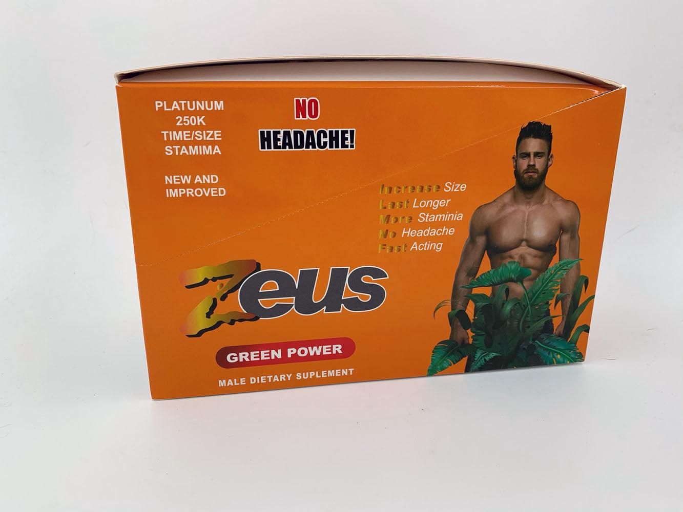 Zeus Green Power Male Sexual Enhancement 24 Count Display - My Sex Toy Hub