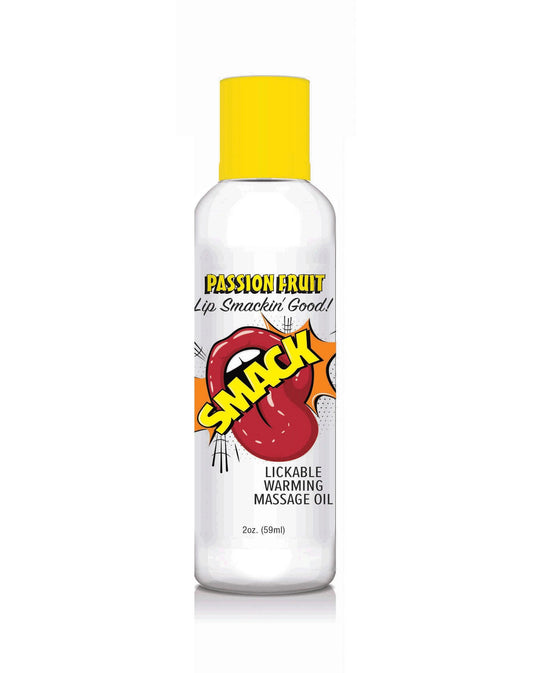 Smack Warming and Lickable Massage Oil - Passion Fruit 2 Oz - My Sex Toy Hub