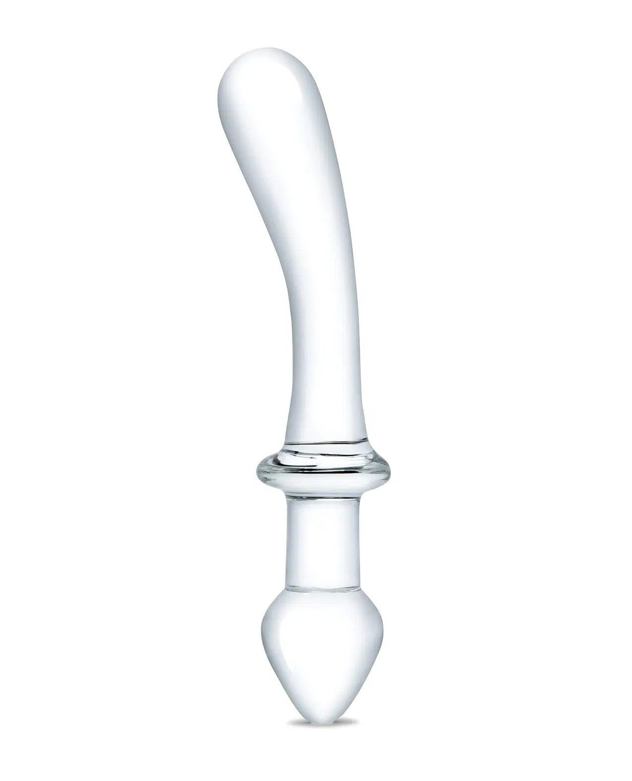 9 Inch Classic Curved Dual-Ended Dildo - Clear - My Sex Toy Hub