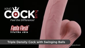 6 Inch Triple Density Cock With Swinging Balls