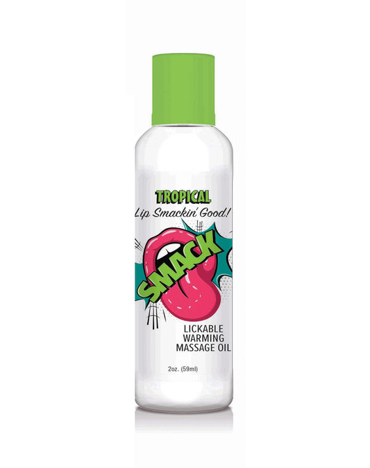Smack Warming and Lickable Massage Oil - Tropical 2 Oz - My Sex Toy Hub