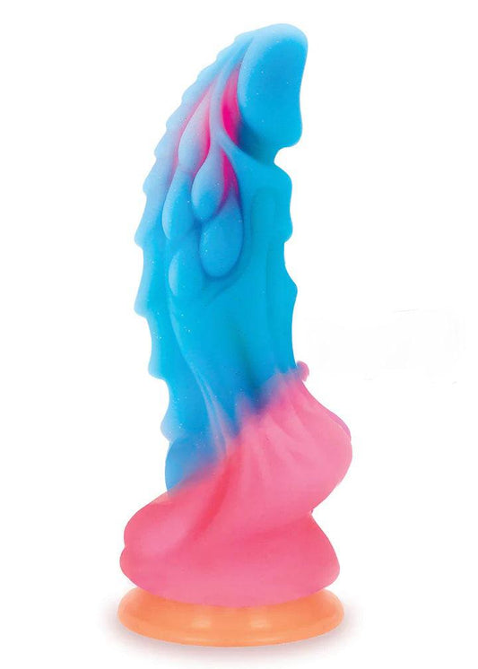 Alien Nation Dragon Silicone Glow in the Dark Creature Dildo - Multicolor - My Sex Toy Hub