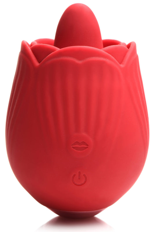 Bloomgasm - French Rose Licking and Vibrating Stimulator - Red - My Sex Toy Hub
