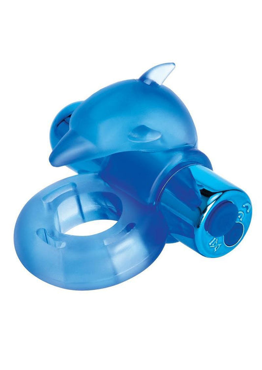 Bodywand Rechargeable Dancing Dolphin Ring - Blue - My Sex Toy Hub