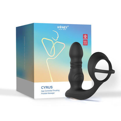 Cyrus - App Control Thrusting Prostate Massager - Black - My Sex Toy Hub