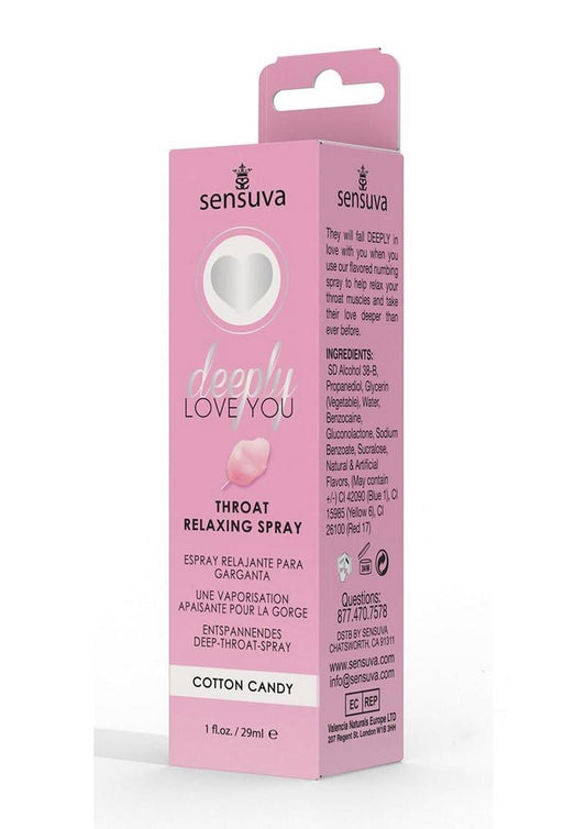 Deeply Love You Throat Relaxing Spray - 1 Fl. Oz. - Cotton Candy - My Sex Toy Hub