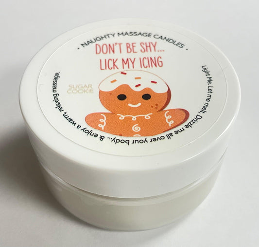 Don't Be Shy Lick My Icing Massage Candle - Sugar Cookie 1.7 Oz - My Sex Toy Hub