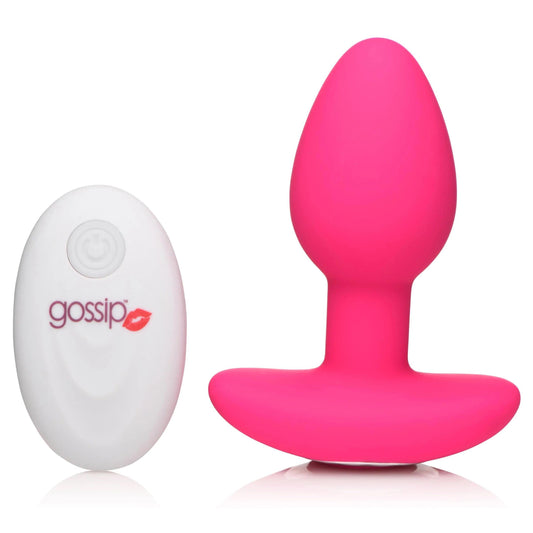 Gossip Pop Rocker 10x Vibrating Silicone Plug - Magenta - My Sex Toy Hub