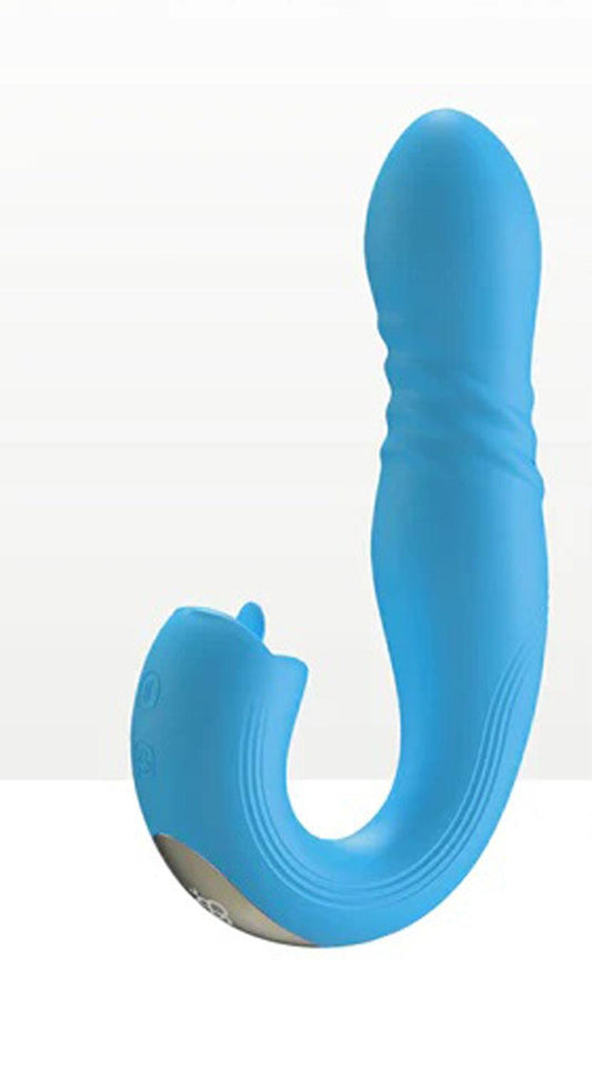 Joi Thrust 2 - App Controlled Thrusting G-Spot Vibrator - Blue - My Sex Toy Hub