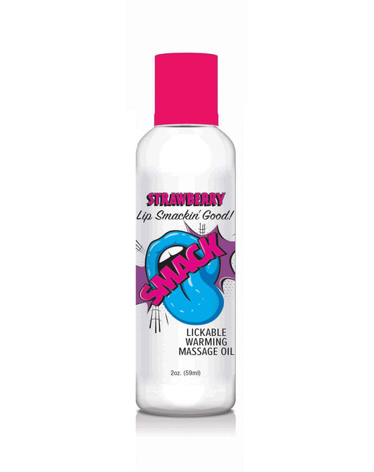 Smack Warming and Lickable Massage Oil - Strawberry 2 Oz - My Sex Toy Hub