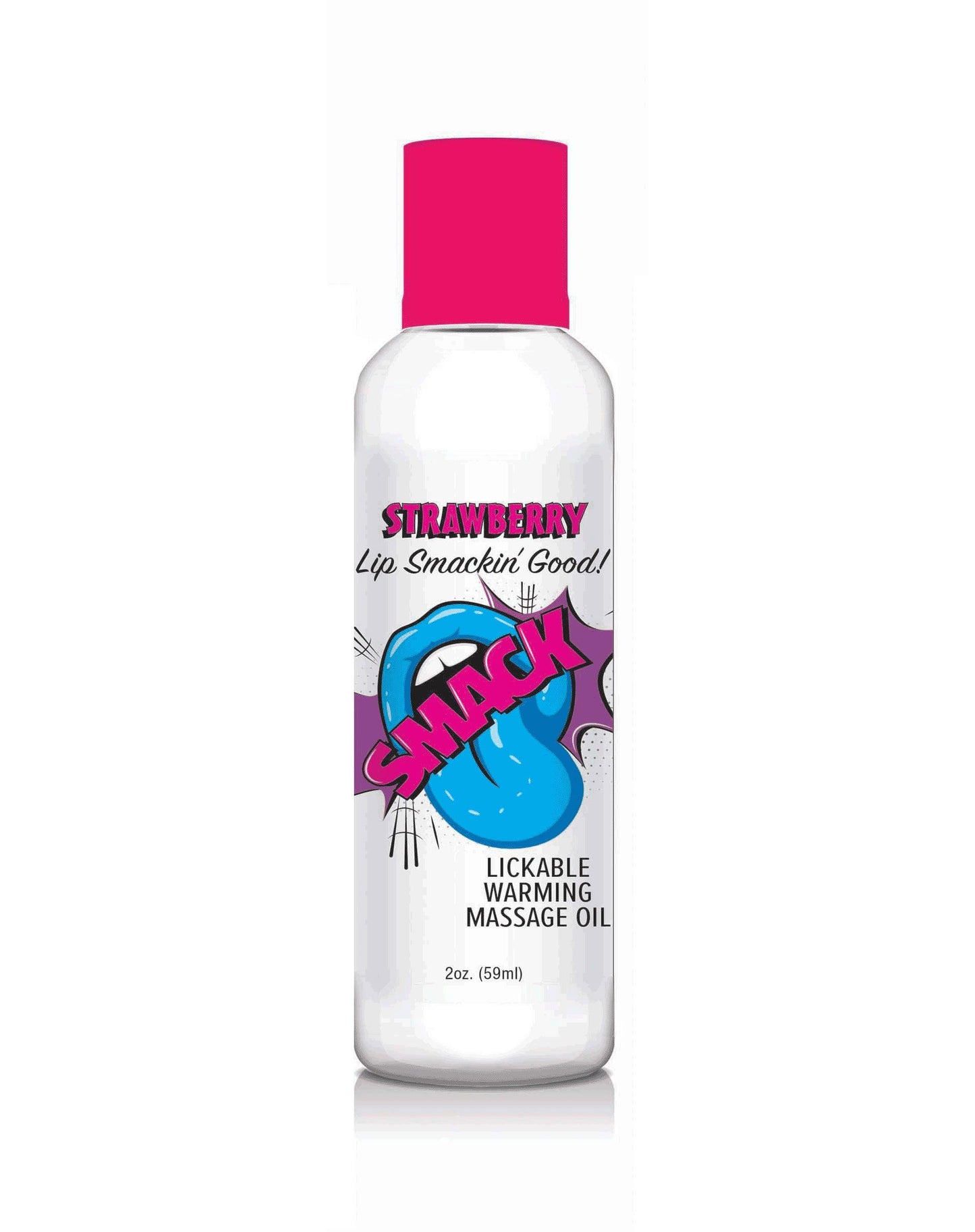 Smack Warming and Lickable Massage Oil - Strawberry 2 Oz - My Sex Toy Hub