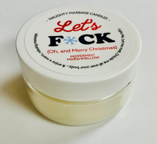 Let's Fuck Massage Candle - Peppermint Marshmallow 1.7 Oz - My Sex Toy Hub