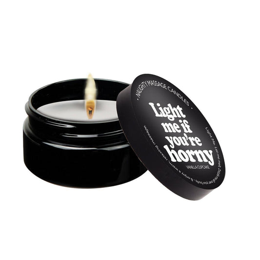 Light Me if You're Horny - Massage Candle - 2 Oz - Vanilla - My Sex Toy Hub