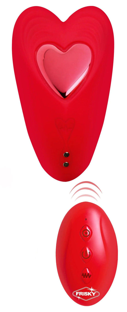 Love Connection Silicone Panty Vibe With Remote Control - Red - My Sex Toy Hub