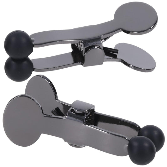 Merci - Nippers - Stainless Steel Nipple Clamps With Silicone Tip - Black - My Sex Toy Hub