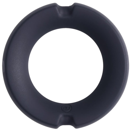 Merci - the Paradox - Silicone Covered Metal Cock Ring - 35mm - Black - My Sex Toy Hub