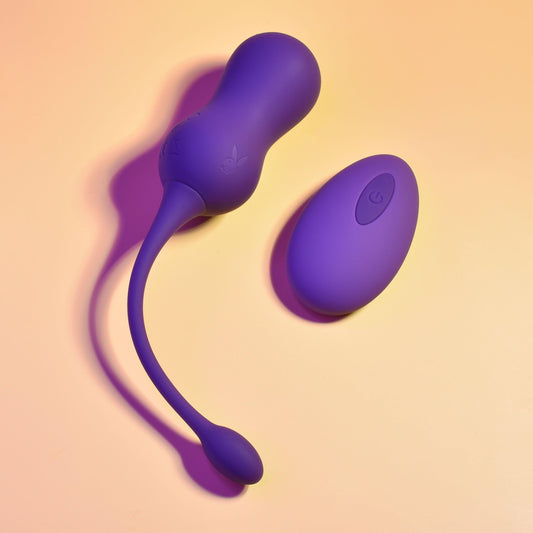 Playboy Pleasure - Double Time - Kegel Balls - Dark Purple - My Sex Toy Hub