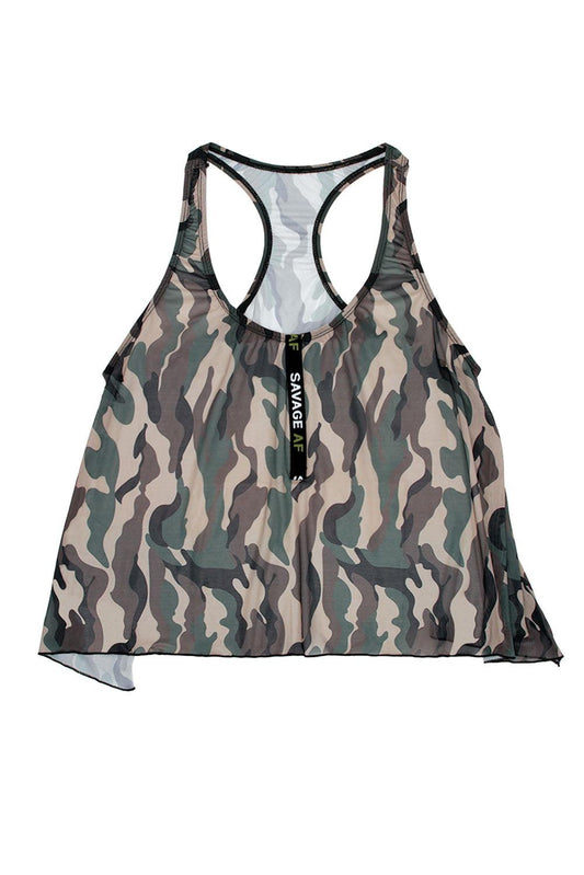 Savage Af Swing Top - Forest Camo - S/m - My Sex Toy Hub