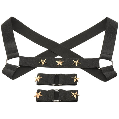Star Boy Male Chest Harness With Arm Bands - Large/xlarge - Black - My Sex Toy Hub