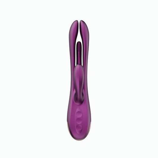 Terri - App Controlled Tapping Rabbit Vibrator - Purple - My Sex Toy Hub