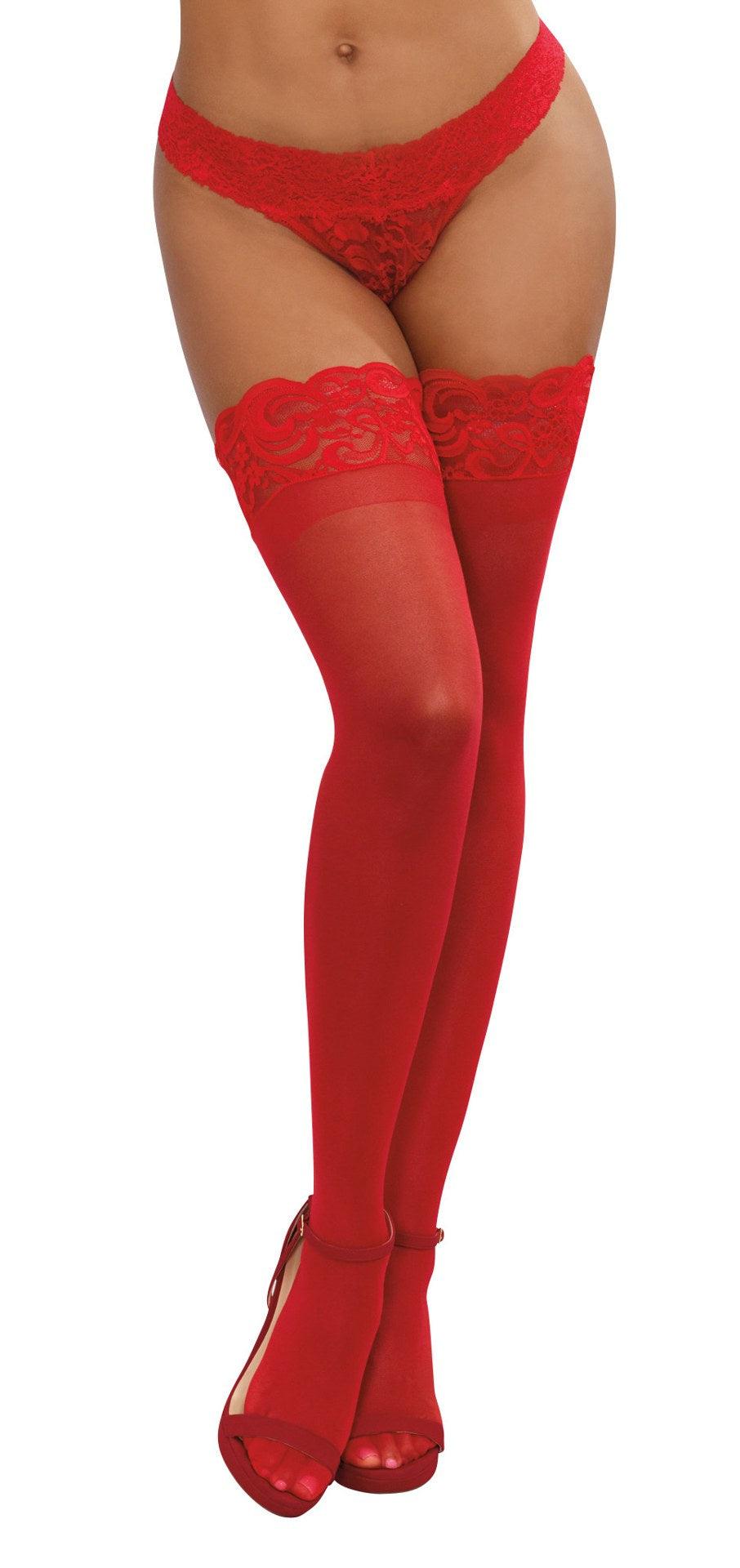 Thigh High - One Size - Red - My Sex Toy Hub