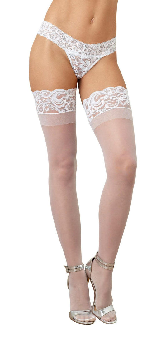 Thigh High - One Size - White - My Sex Toy Hub