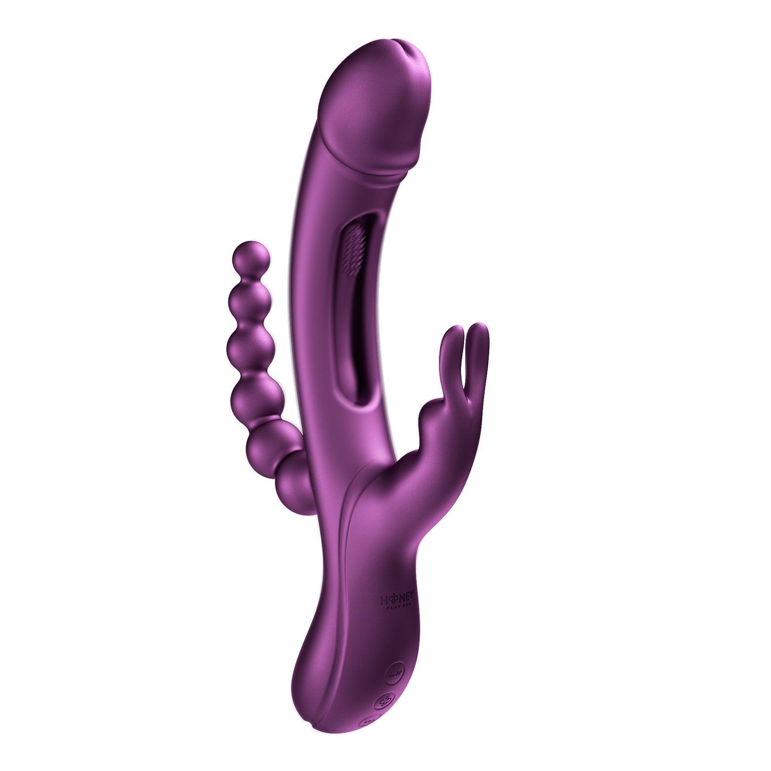 Trilux - App Controlled Rabbit Vibrator - Purple - My Sex Toy Hub