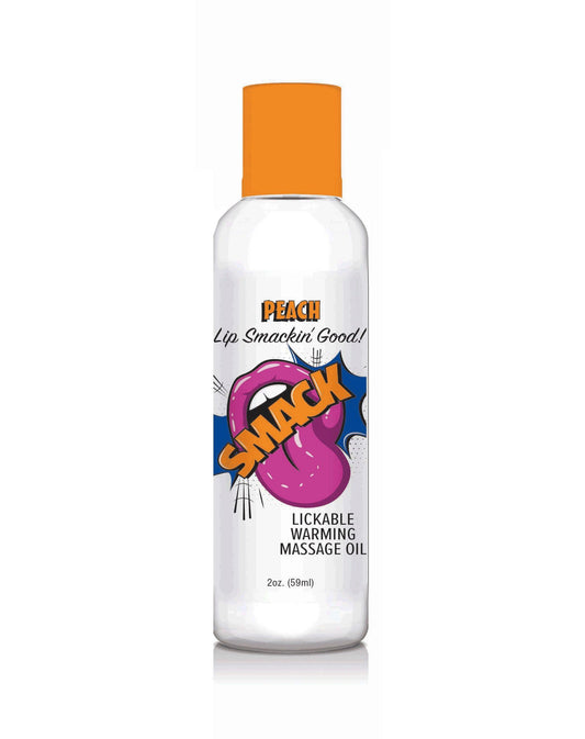 Smack Warming and Lickable Massage Oil - Peach 2 Oz - My Sex Toy Hub